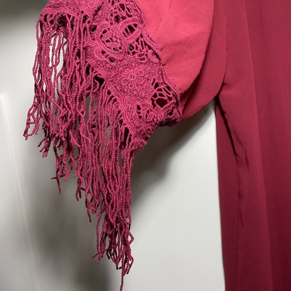 Cardigan Cover Up Large Burgundy - Picture 3 of 14